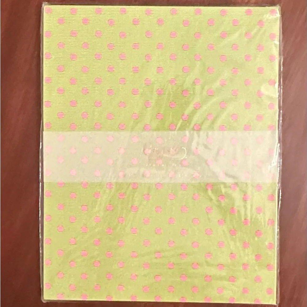 Caspari Polka Dot Presentation Folders Set of Four NEW